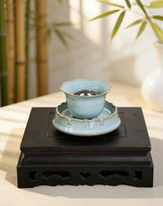 Ru Harmony Crab Cup — Ru-style glazed ceramic teacup