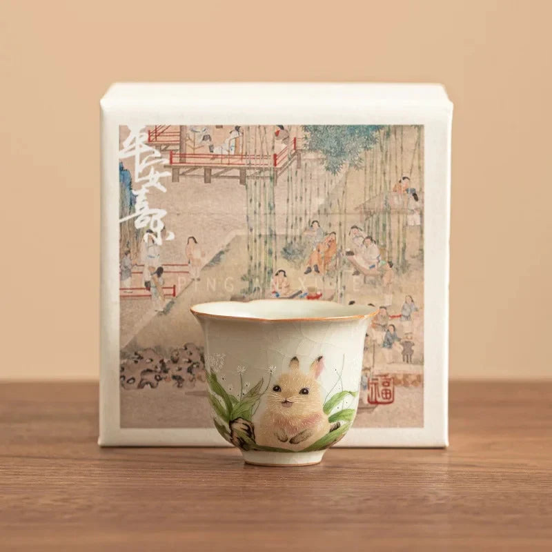 Ru Kiln Rabbit Tea Cup Tea Cup product photo 4