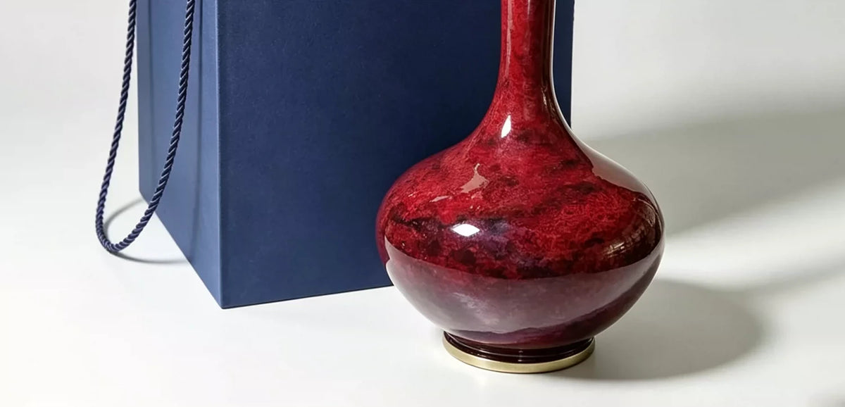 Ruby Bottle Form Jun Vase — styled in context