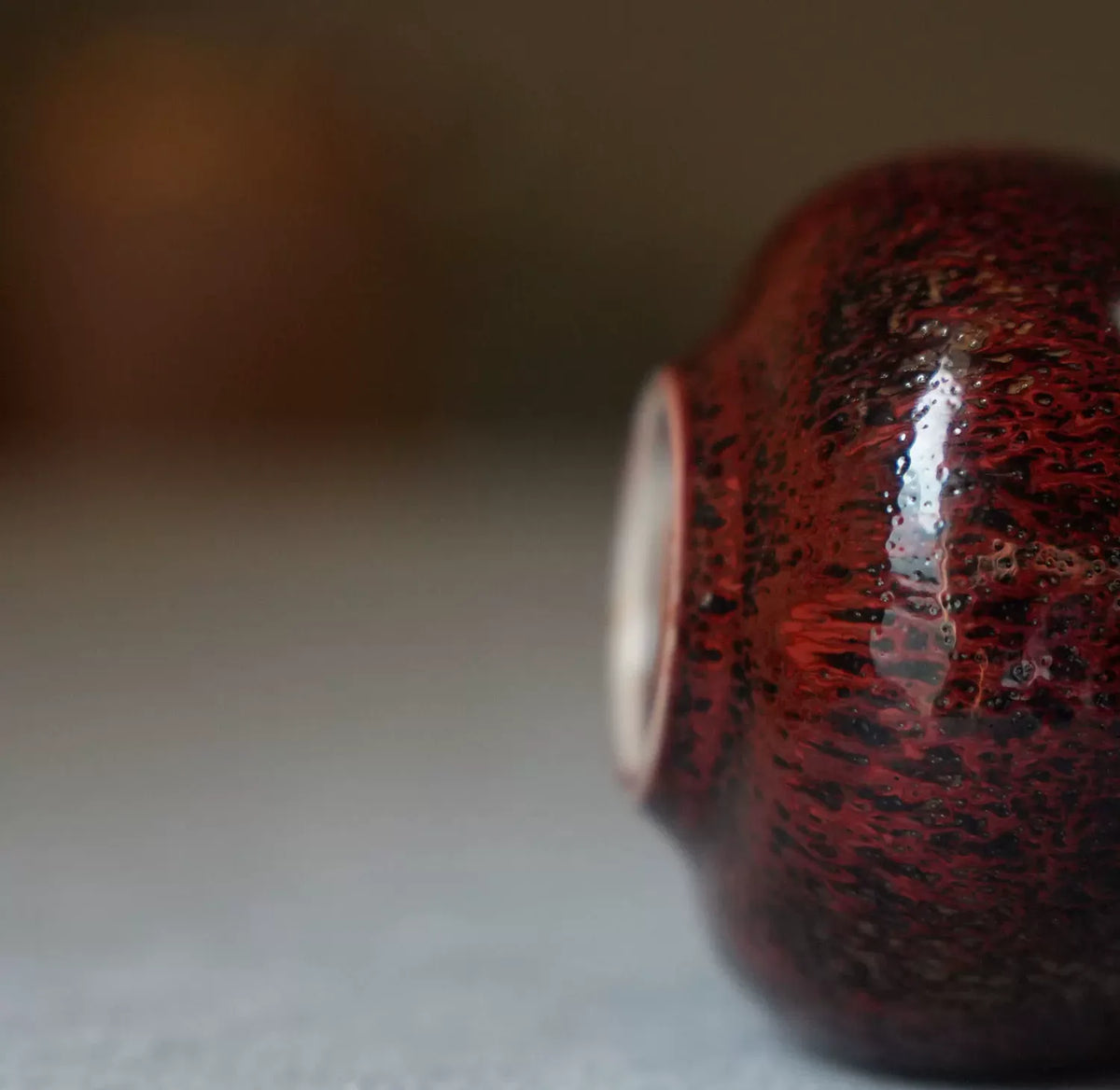 Russet Kiln Glaze Tea Cups — profile view