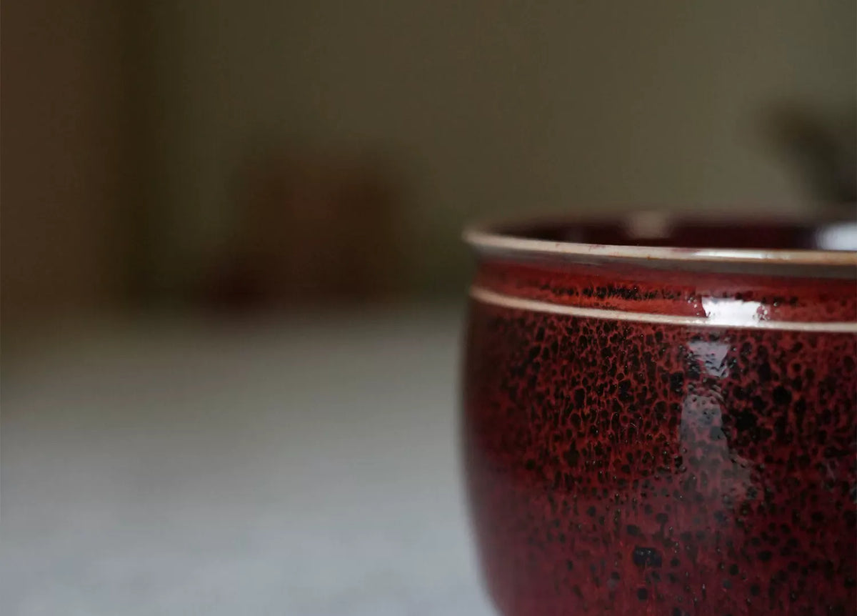 Russet Kiln Glaze Tea Cups — further detail