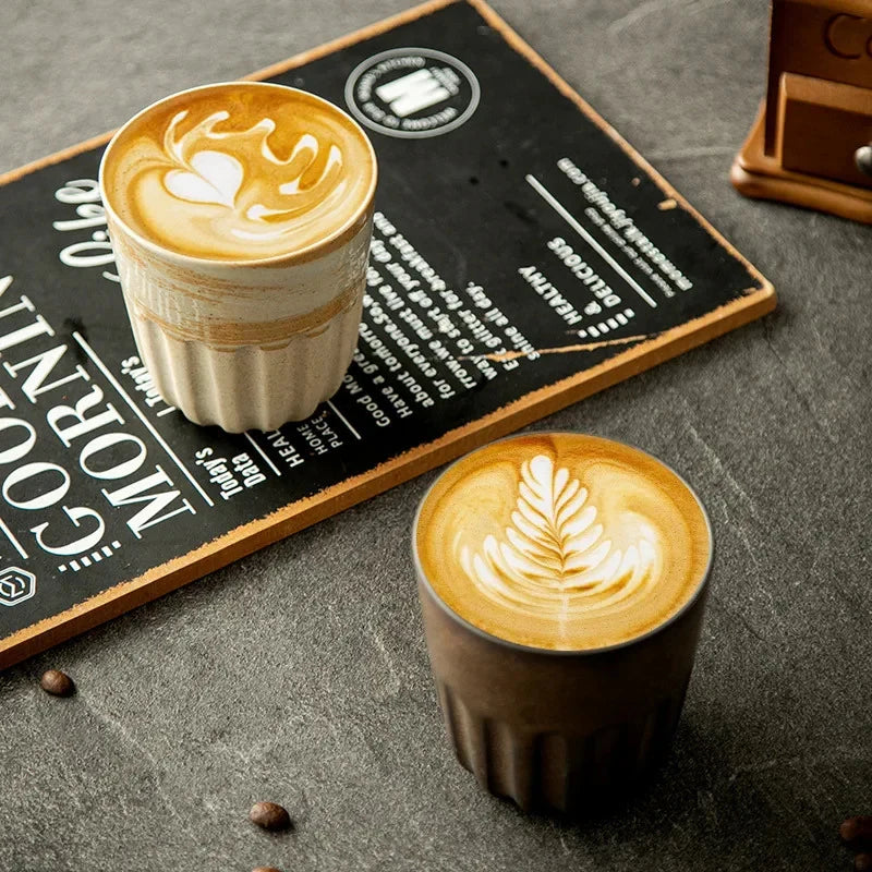 Rustic Stoneware Coffee Cup Ceramic Coffee Cup detail view
