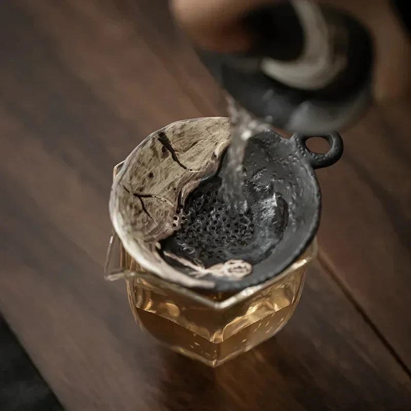 Rustic Stoneware Leaf Tea Strainer Tea Strainer product photo 5