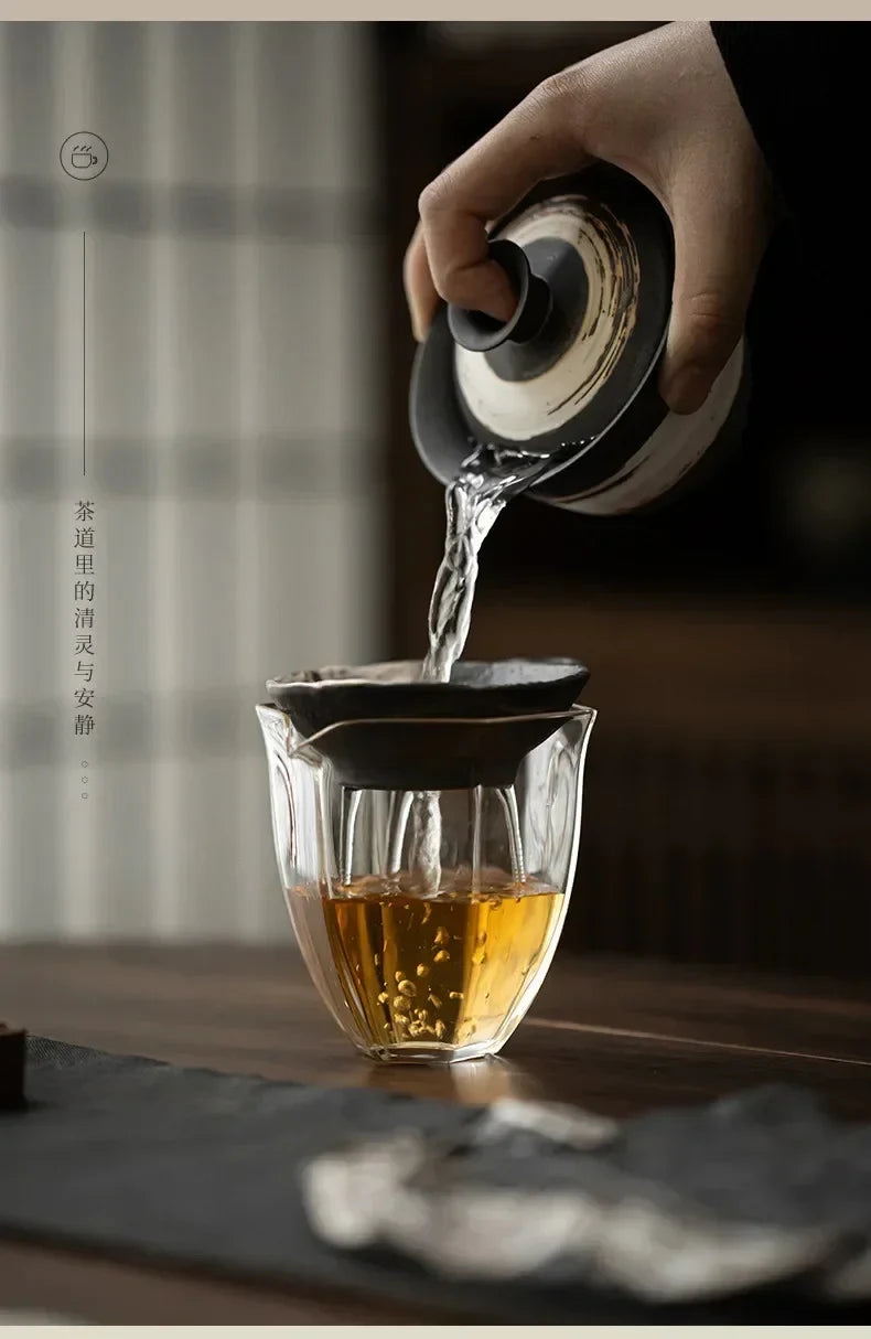 Rustic Stoneware Leaf Tea Strainer Tea Strainer product photo 15