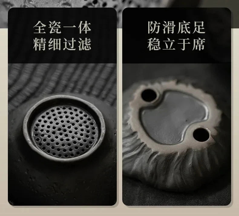 Rustic Stoneware Leaf Tea Strainer Tea Strainer product photo 20