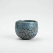 Rustic Stoneware Tea Cup white background product photo