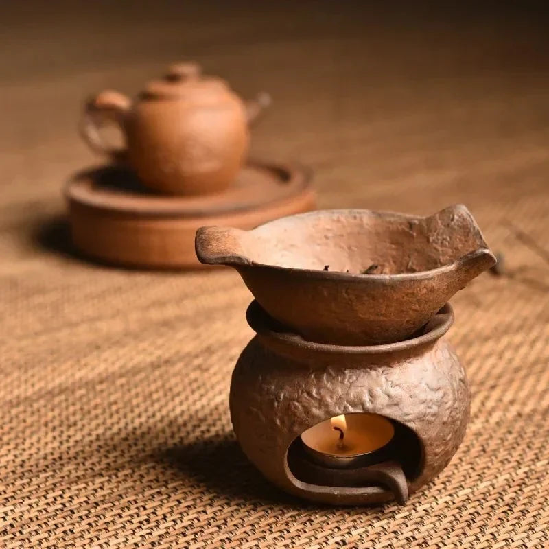 Rustic Stoneware Tea Warmer Tea Warmer product photo 4