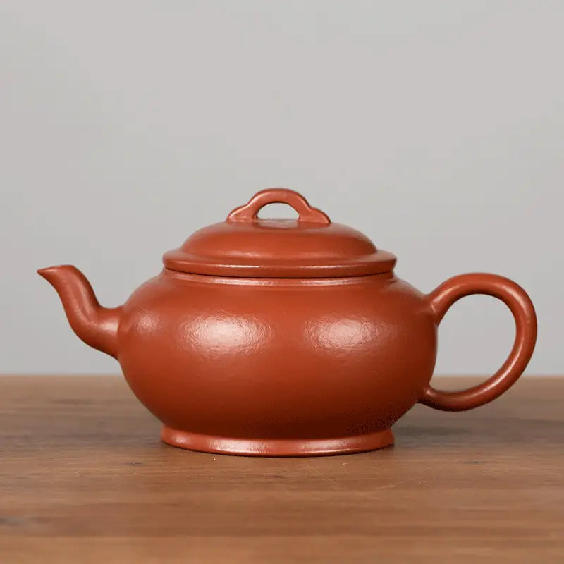 Reddish-brown handmade Zhu clay teapot from Scarlet Harmony Tea Sets