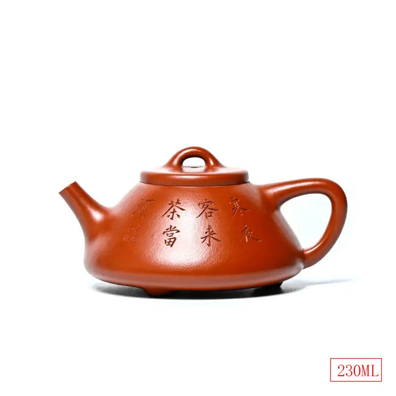 Earthenware Yixing Teapot with Handle from Scholars Flame for Gongfu Tea Brewing