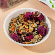 Floral herbal tea blend for health-enhancing herbal tea and slimming tea benefits