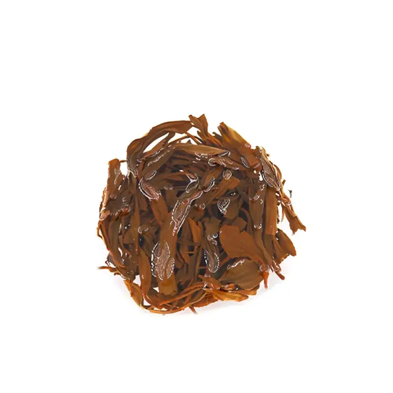Pile of dried brown Tanyang Gongfu Black Tea leaves showcasing tea craftsmanship and spring beauty Tanyang