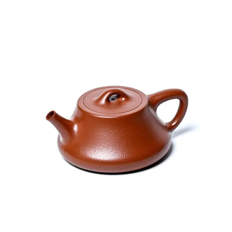 Brown ceramic teapot in Still Ember with zhuni clay, 180ml capacity, yixing zisha style