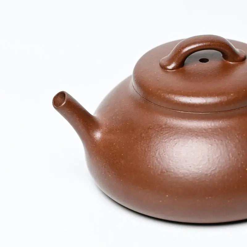 Brown ceramic teapot from Stone Ripple, perfect for Gongfu tea and Yixing Zisha purple clay brewing