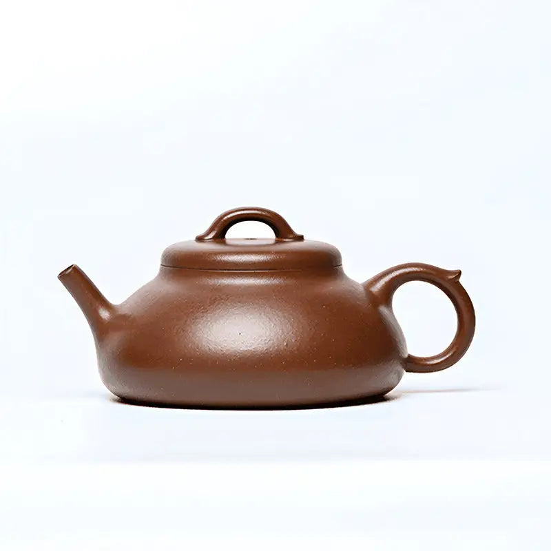 Brown ceramic teapot from Stone Ripple yixing zisha purple clay for Gongfu tea brewing