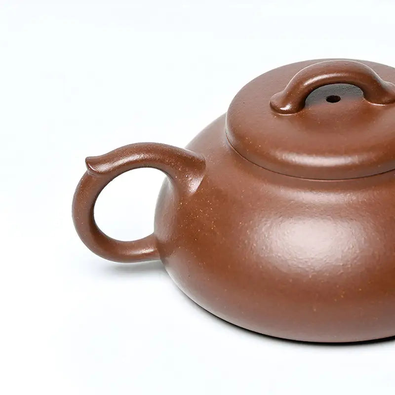 Brown ceramic teapot from Stone Ripple, ideal for Gongfu tea and Yixing Zisha purple clay brewing