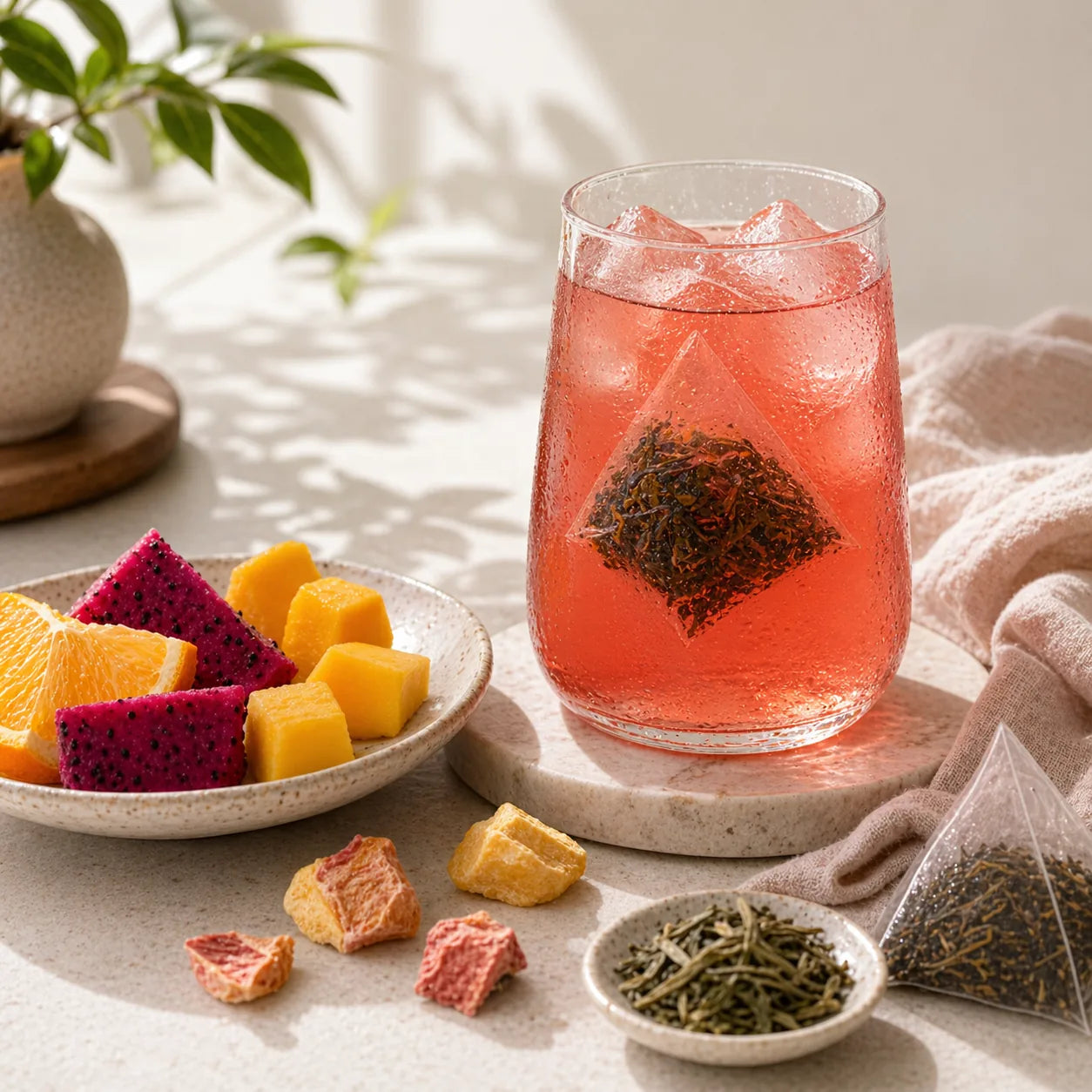 Teazelab Sunset Bliss Cold Brew Tea flavor world