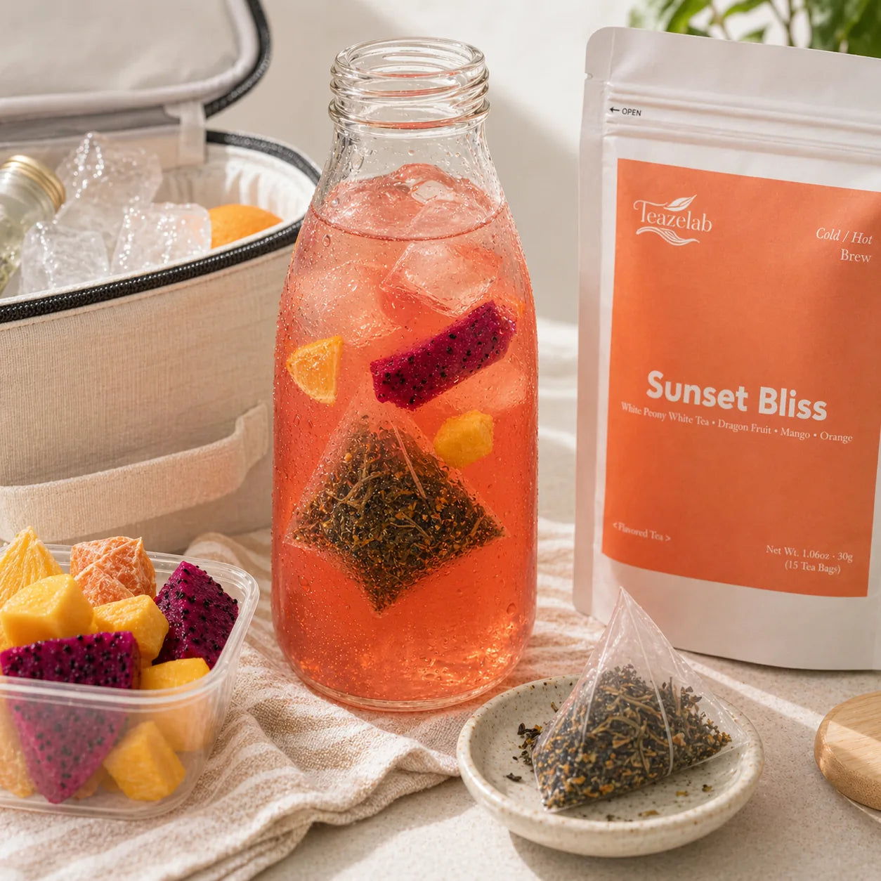 Teazelab Sunset Bliss Cold Brew Tea cold brew ritual