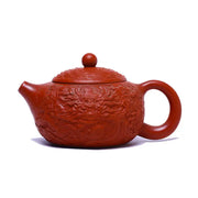 Yixing Zisha clay teapot with intricate dragon relief from Imperial Roar collection
