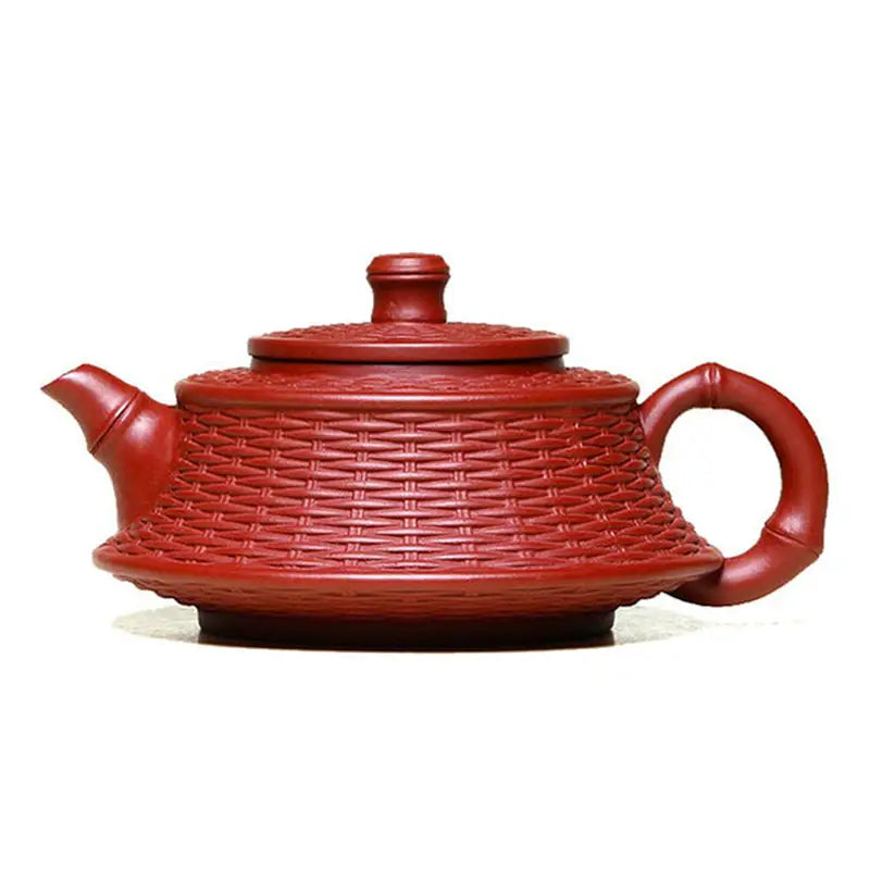 Reddish-brown woven-textured Yixing Zisha Clay Teapot from The Woven Harmony