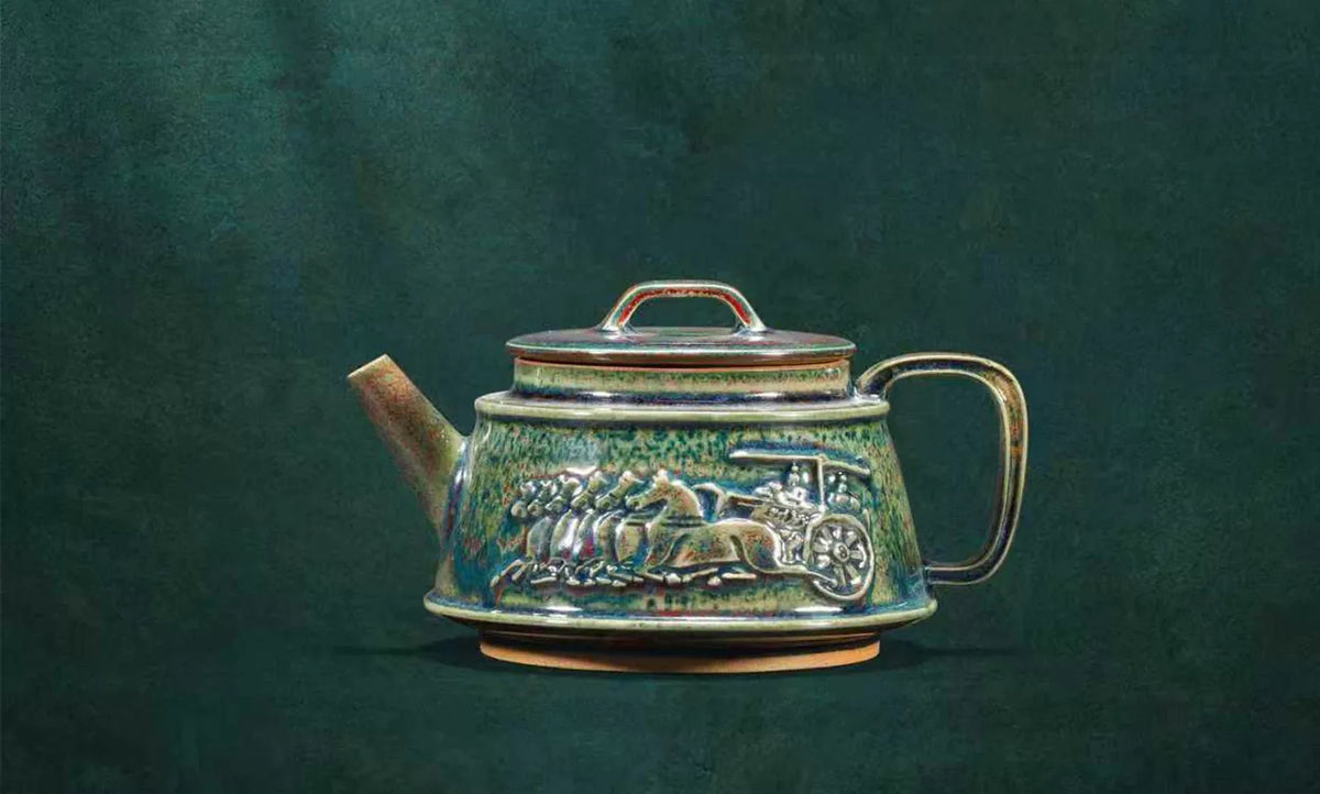 Tianyu Relief Teapot — detail view