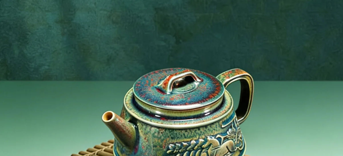 Tianyu Relief Teapot — profile view