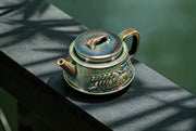 Tianyu Relief Teapot — glazed ceramic teapot