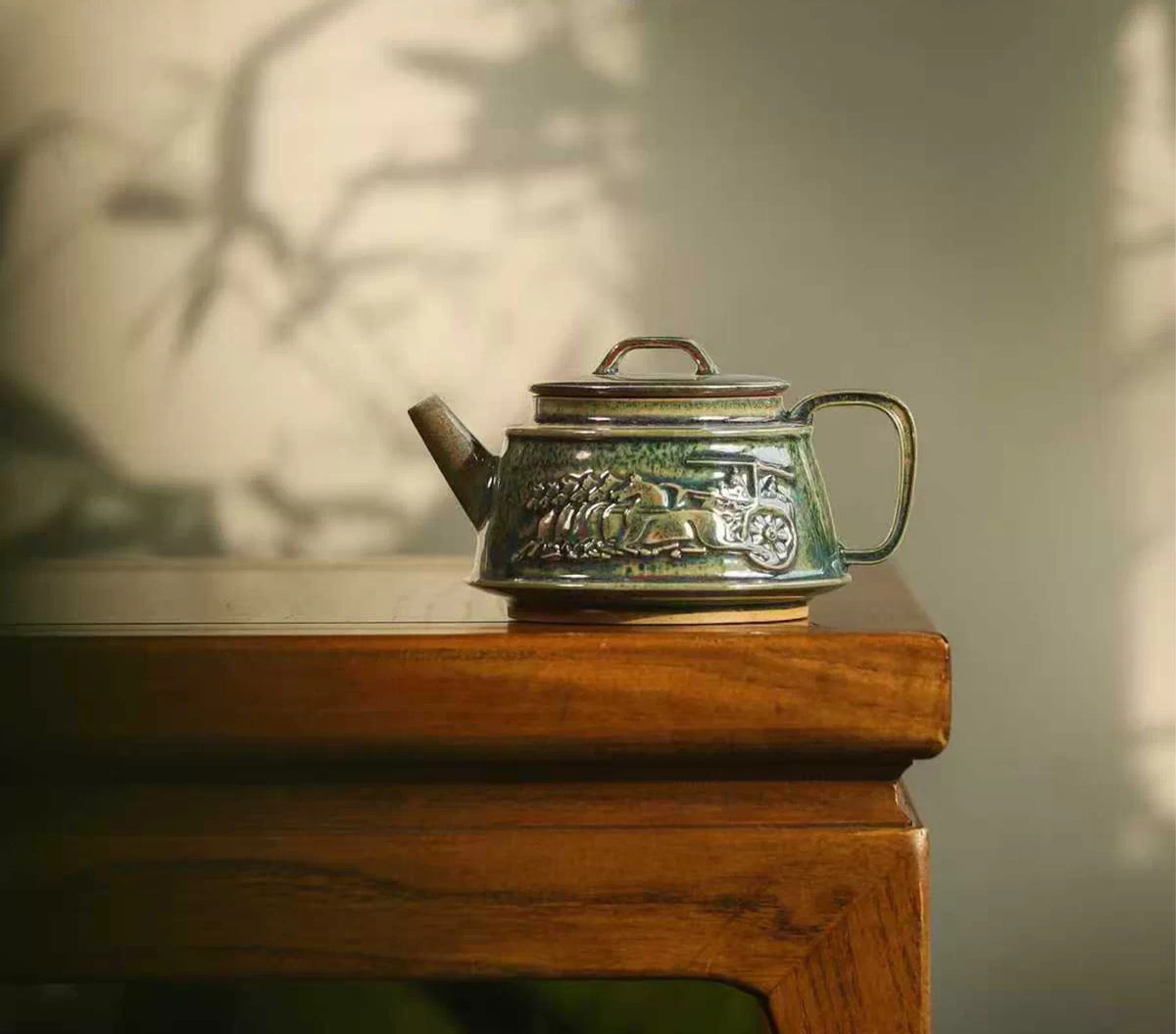 Tianyu Relief Teapot — alternate angle