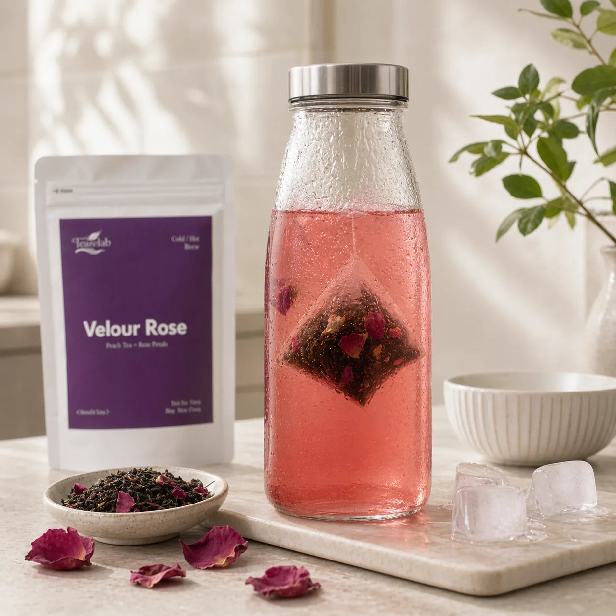 Teazelab Velour Rose Cold Brew Tea cold brew ritual