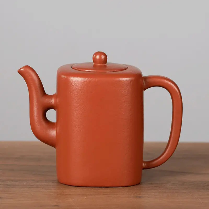 Square Reddish-Brown Yixing Zisha Teapot from the Verdant Echo Tea Set