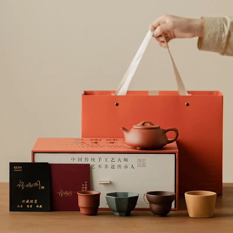 Voices of Clay Tea Set featuring yixing zisha teapot and cups for authentic zisha tea brewing