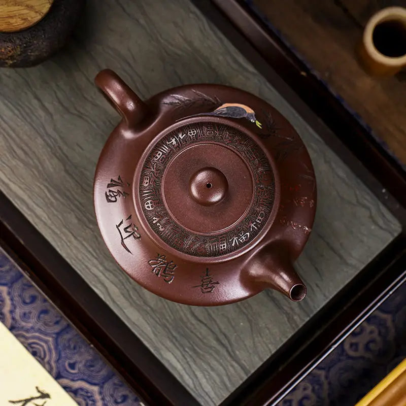 Brown ceramic teapot from Whispering Quail Yixing Zisha Yixing Teapot collection