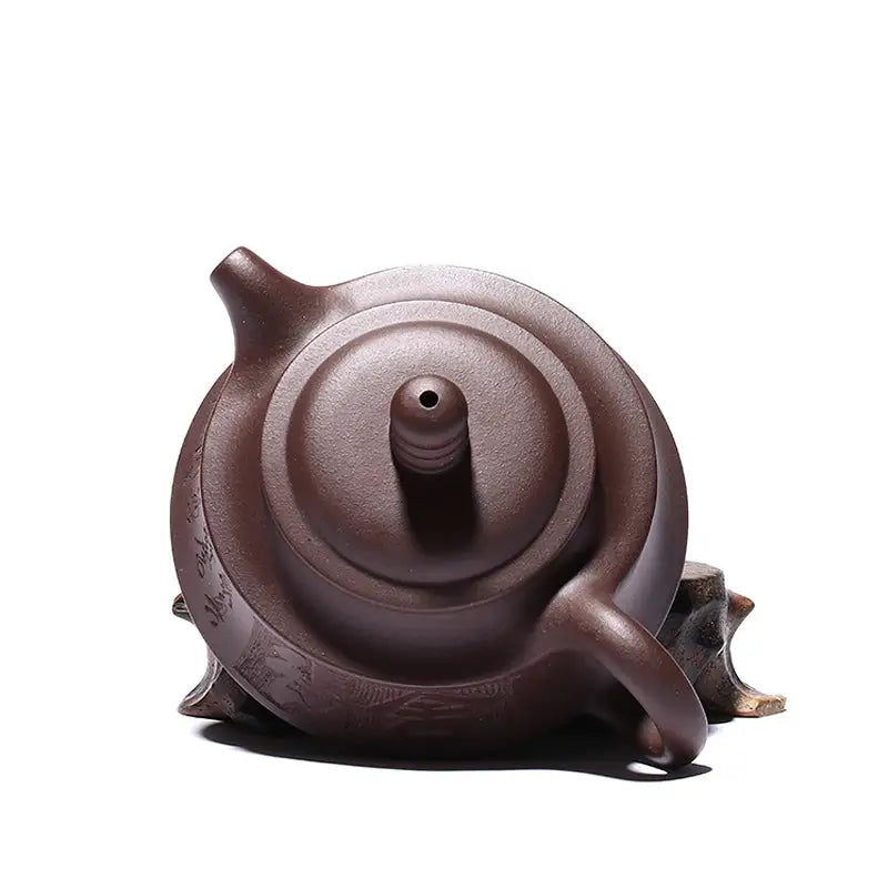 Brown ceramic Yixing Zisha teapot from the Whispers of Stillness collection