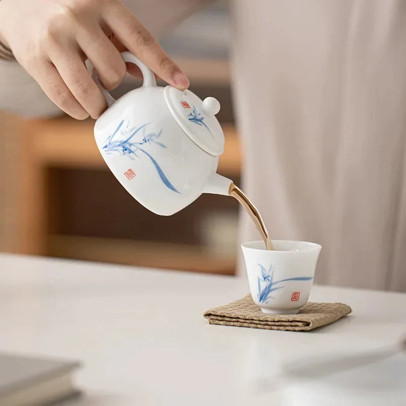 White Porcelain Hand-painted Tea Cup Tea Cup product photo 4