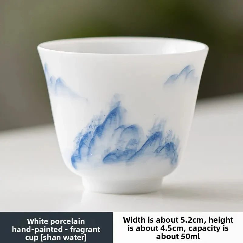 White Porcelain Hand-painted Tea Cup Tea Cup product photo 8