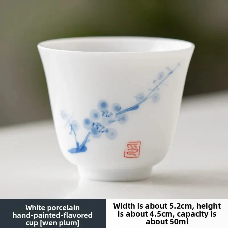 White Porcelain Hand-painted Tea Cup Tea Cup product photo 9