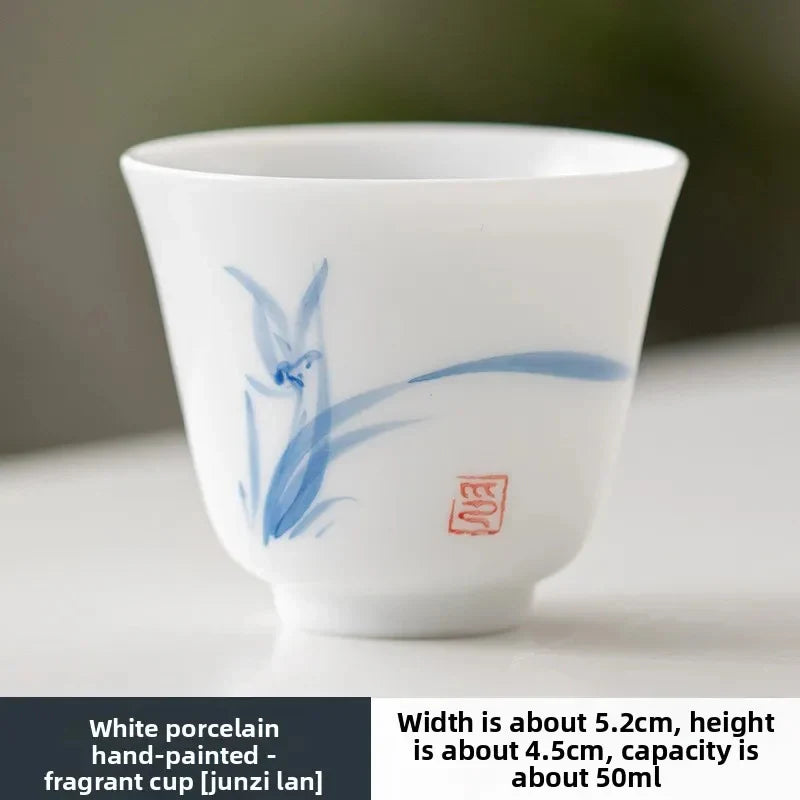 White Porcelain Hand-painted Tea Cup Tea Cup product photo 10
