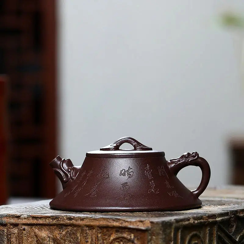 Brown Yixing Zisha Teapot with Dragon Spout from Wishful Dragon collection