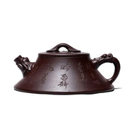 Brown Yixing Zisha teapot with a dragon spout and handle, Wishful Dragon product