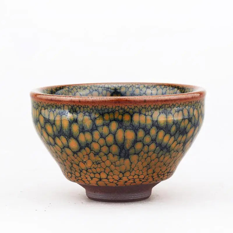 Glazed ceramic tea bowl by Jian Zhan for gongfu tea brewing and tea cup collection