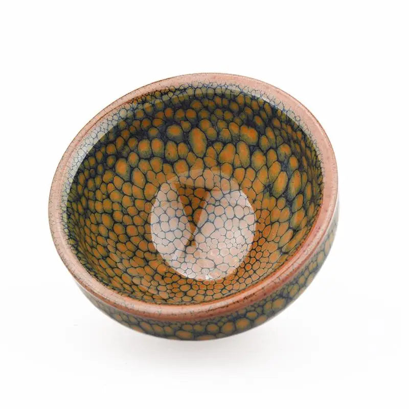 Textured ceramic bowl from Jian Zhan tea cup collection for gongfu tea brewing