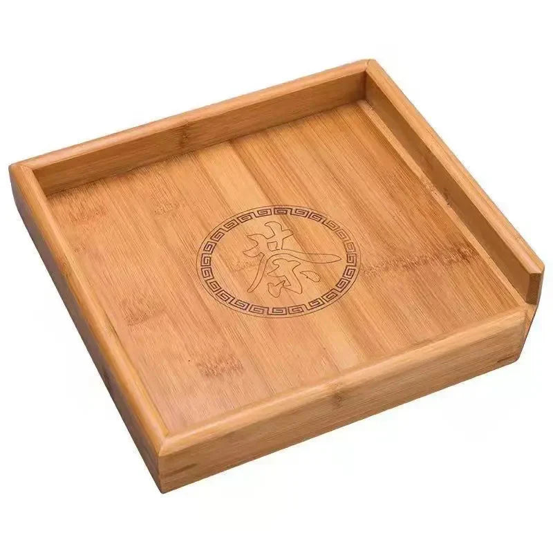 Wood Tea Tray white background product photo
