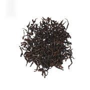Loose dark dried Wuyi Rougui tea leaves from traditional roasting for Rougui Rock Tea