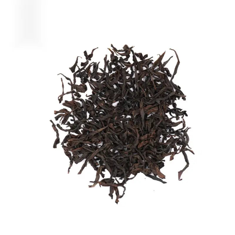 Loose dark dried Wuyi Rougui tea leaves from traditional roasting for Rougui Rock Tea