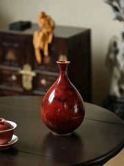 Yujing Pear Form Jun Vase — Jun-glazed ceramic vase