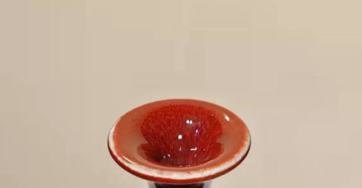 Yujing Pear Form Jun Vase — detail view