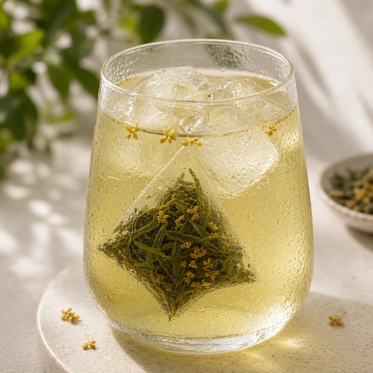 Teazelab Zen Garden Cold Brew Tea drink color closeup