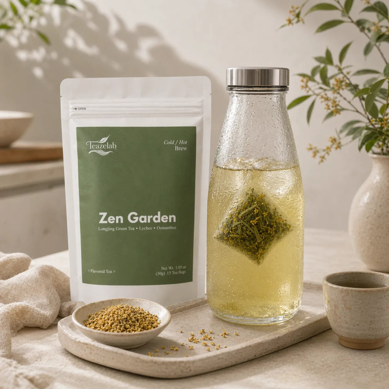 Teazelab Zen Garden Cold Brew Tea brand lifestyle