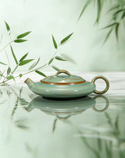 Zhijie Low Profile Teapot — glazed ceramic teapot