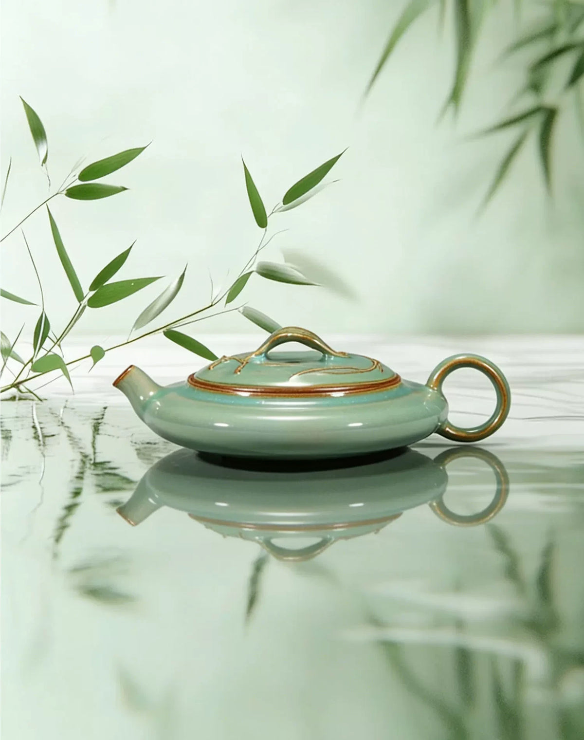 Zhijie Low Profile Teapot — glazed ceramic teapot